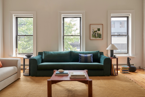 The Elevate Sectional in Recycled Velvet