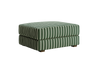 The Elevate Ottoman in a Striped Hemp Blend