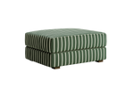 The Elevate Ottoman in a Striped Hemp Blend