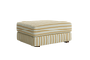 The Elevate Ottoman in a Striped Hemp Blend