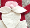 Hand Felted Wool Pillow - Gnome with Red Sequin Hat - 20"