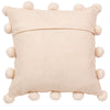 Cream Pom Poms on Cream - Hand Felted Wool Pillow - 20"