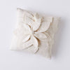 Hand Felted Wool  Pillow - Cream 3D Flower on Cream – 20"