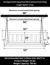 Porchgate Amish Heavy Duty 700 Lb 5-Foot Ardmore Porch Swing - Oak Stain