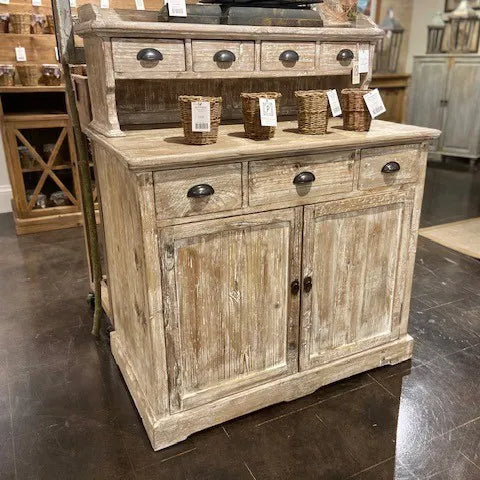 The Old Fashioned Cupboard with Slight White Painted Finish L058