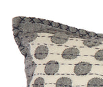 Artisan Hand Loomed Cotton Square Pillow - Dots in Gray - 24"