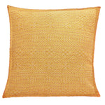 Artisan Hand Loomed Cotton Square Pillow - Yellow Diamond Design - 24"