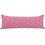 Artisan Hand Loomed Cotton Lumbar Pillow - Pink Ginkgo - 16"x48"