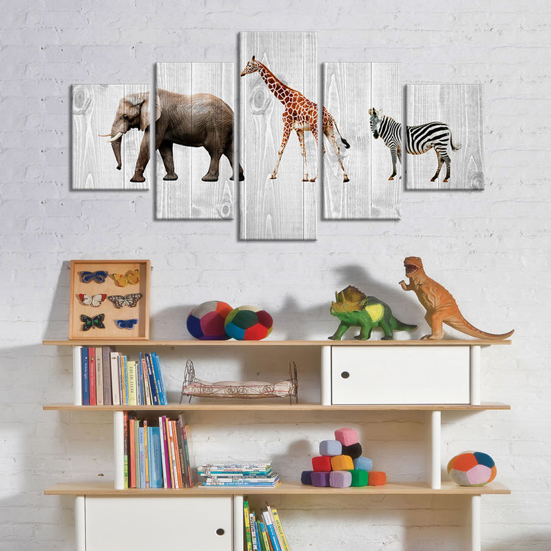 Wooden Safari Wall Art
