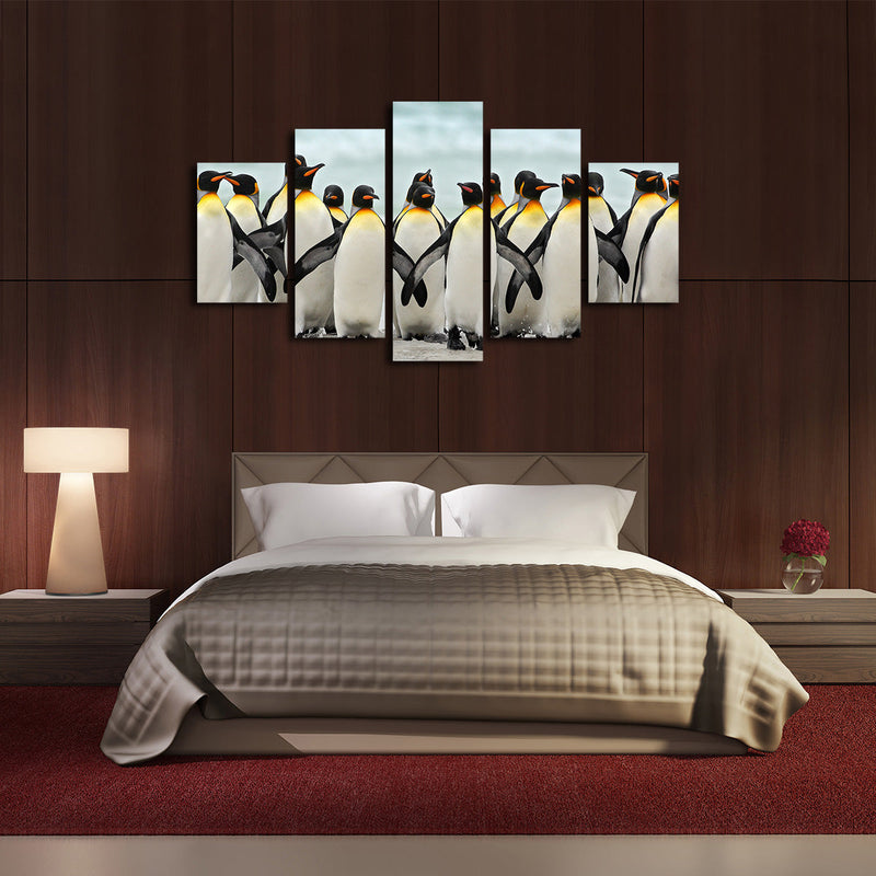 Waddle Of Penguins Wall Art