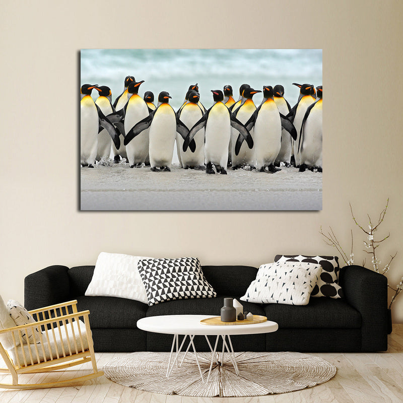 Waddle Of Penguins Wall Art