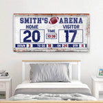 Personalized Football Scoreboard Sign