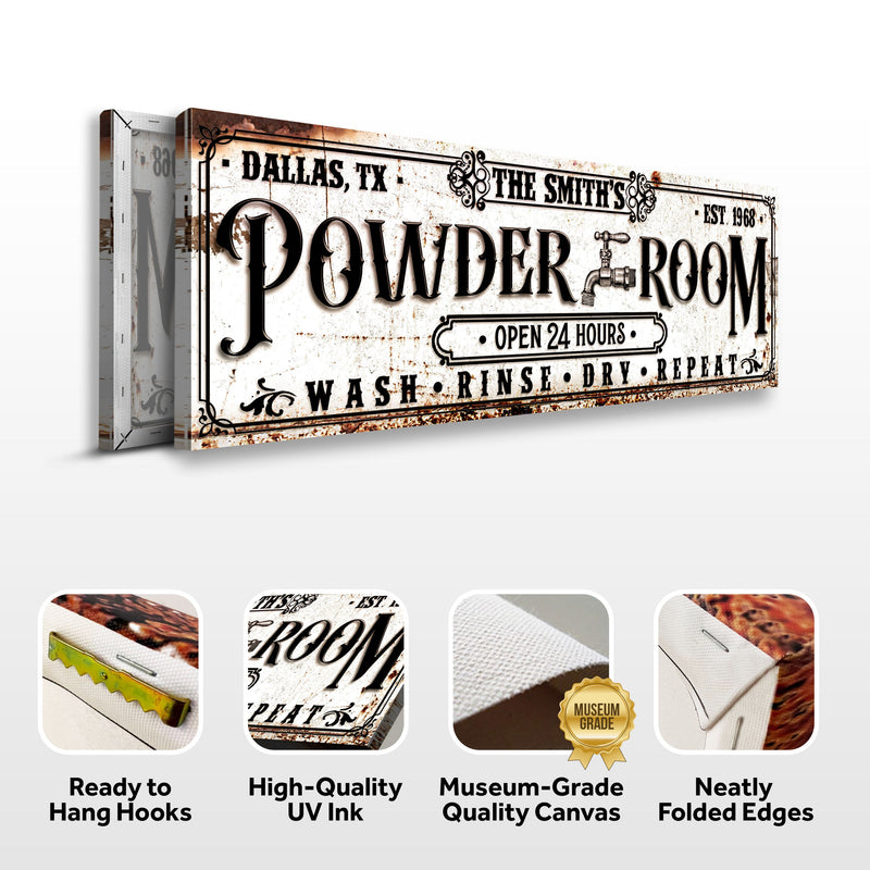 Personalized Powder Room Sign II