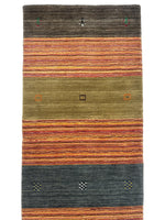 Hand-loomed Indo-Gabbeh Runner Rug 2’7” x 11’4”