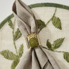 Pineapple napkin rings, olive, set of two