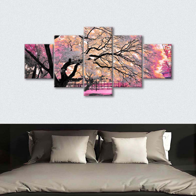 Pink Bloom Claw Trees Wall Art