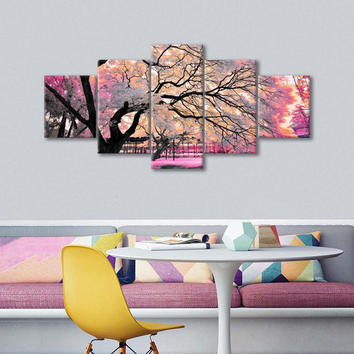 Pink Bloom Claw Trees Wall Art