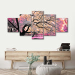 Pink Bloom Claw Trees Wall Art