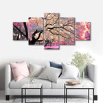 Pink Bloom Claw Trees Wall Art
