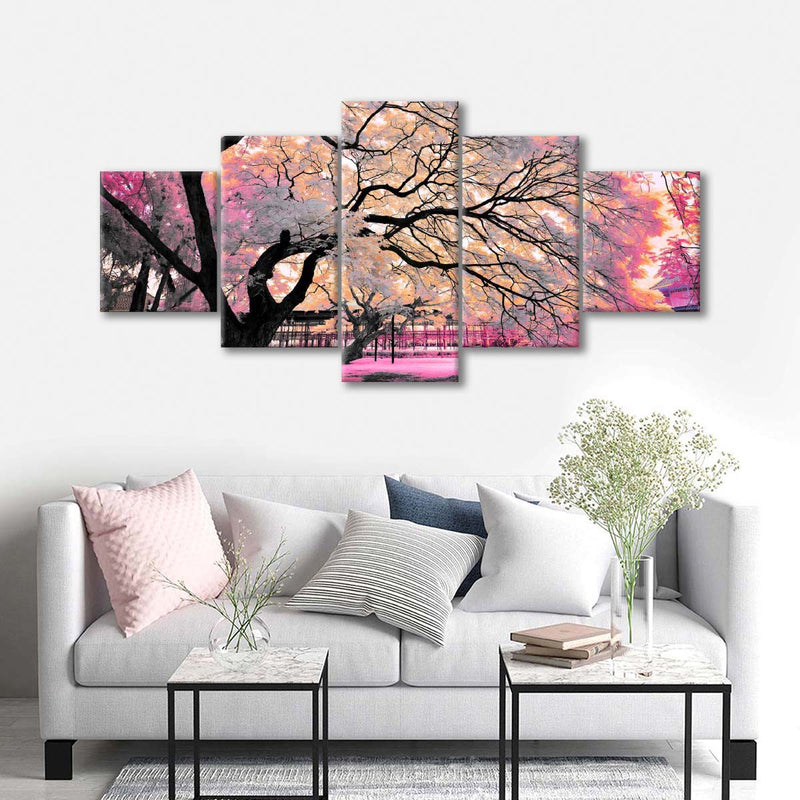 Pink Bloom Claw Trees Wall Art