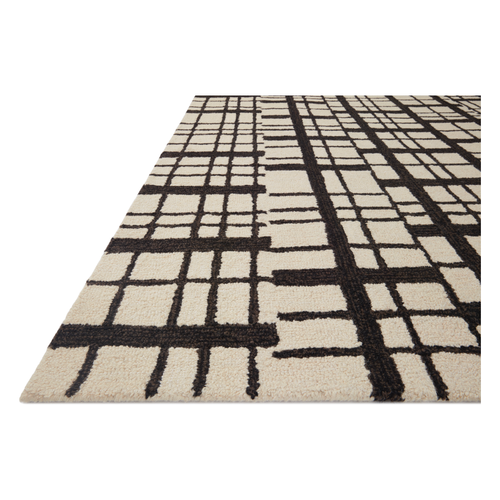 Polly Chris Loves Julia x Loloi Black / Ivory Rug