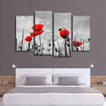 Pop Red Poppies Wall Art