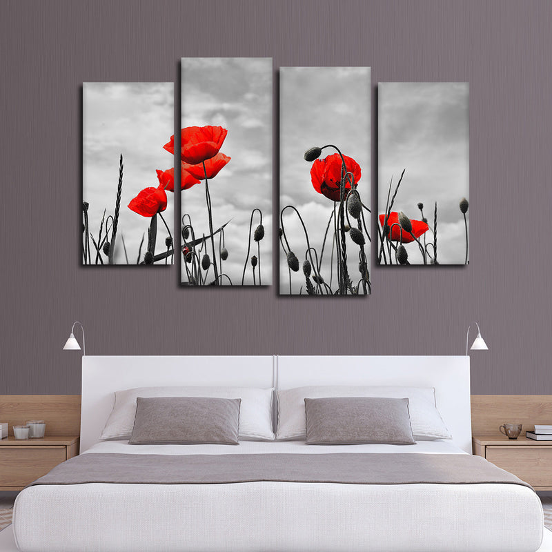 Pop Red Poppies Wall Art