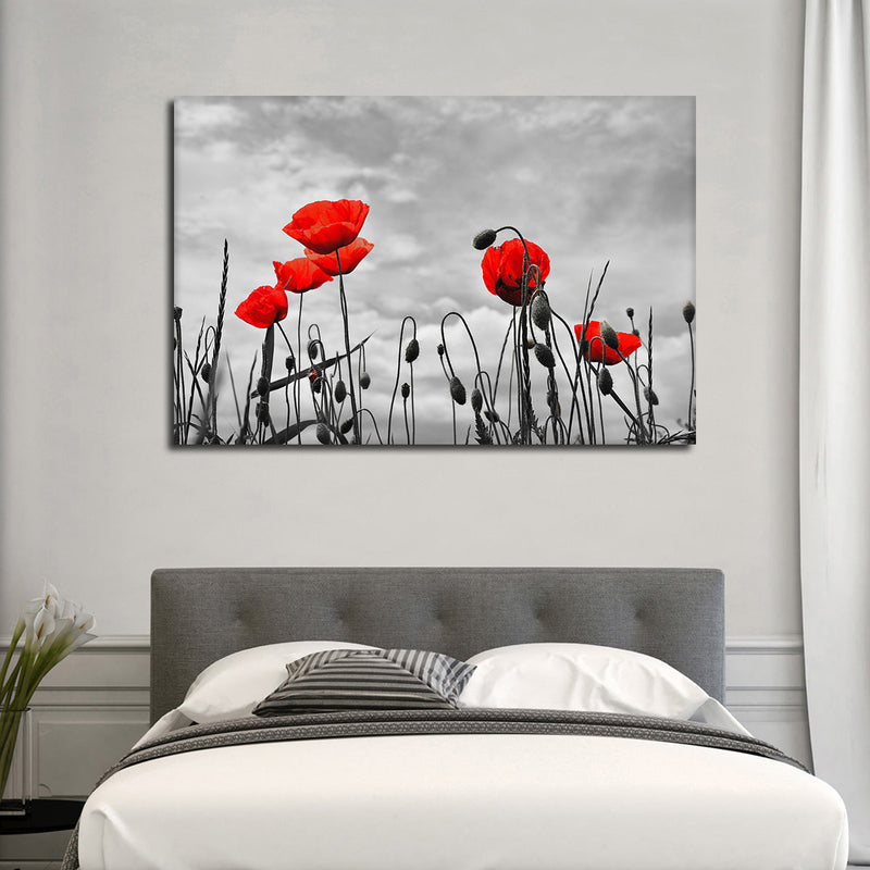 Pop Red Poppies Wall Art