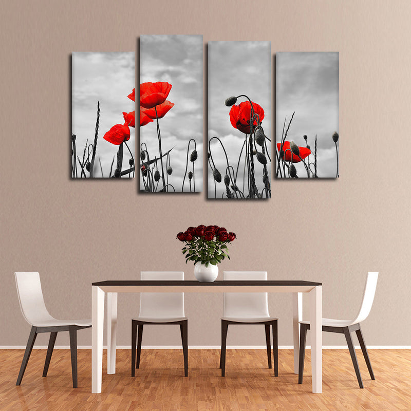 Pop Red Poppies Wall Art