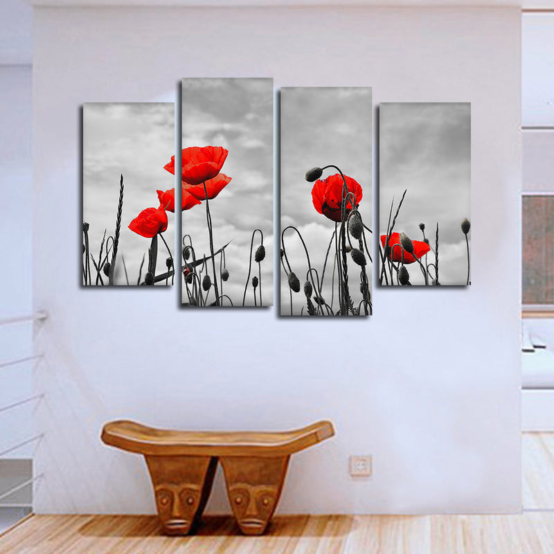Pop Red Poppies Wall Art