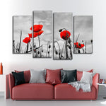 Pop Red Poppies Wall Art