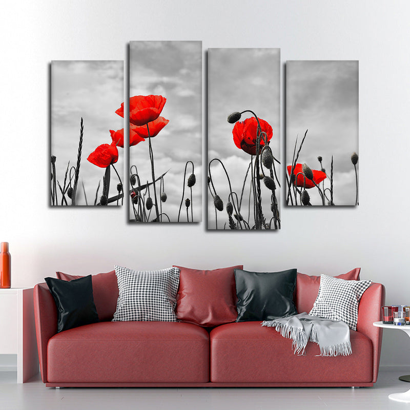 Pop Red Poppies Wall Art