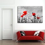 Pop Red Poppies Wall Art