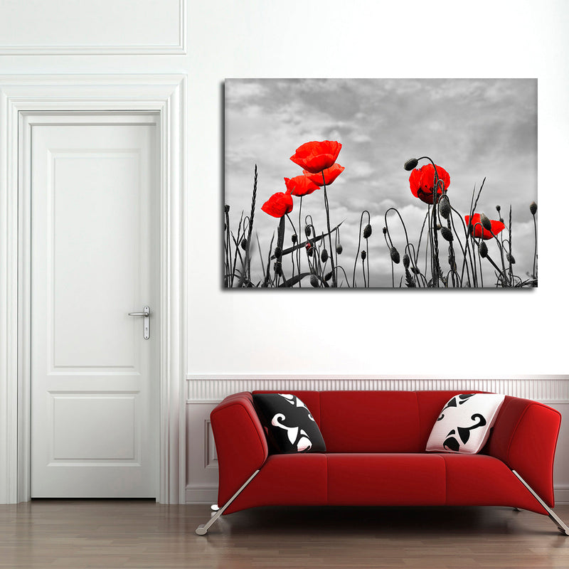 Pop Red Poppies Wall Art