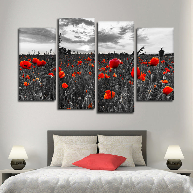 Poppy Field At Dusk Pop Wall Art