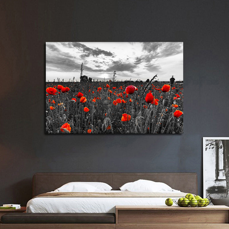 Poppy Field At Dusk Pop Wall Art