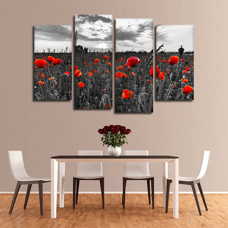 Poppy Field At Dusk Pop Wall Art