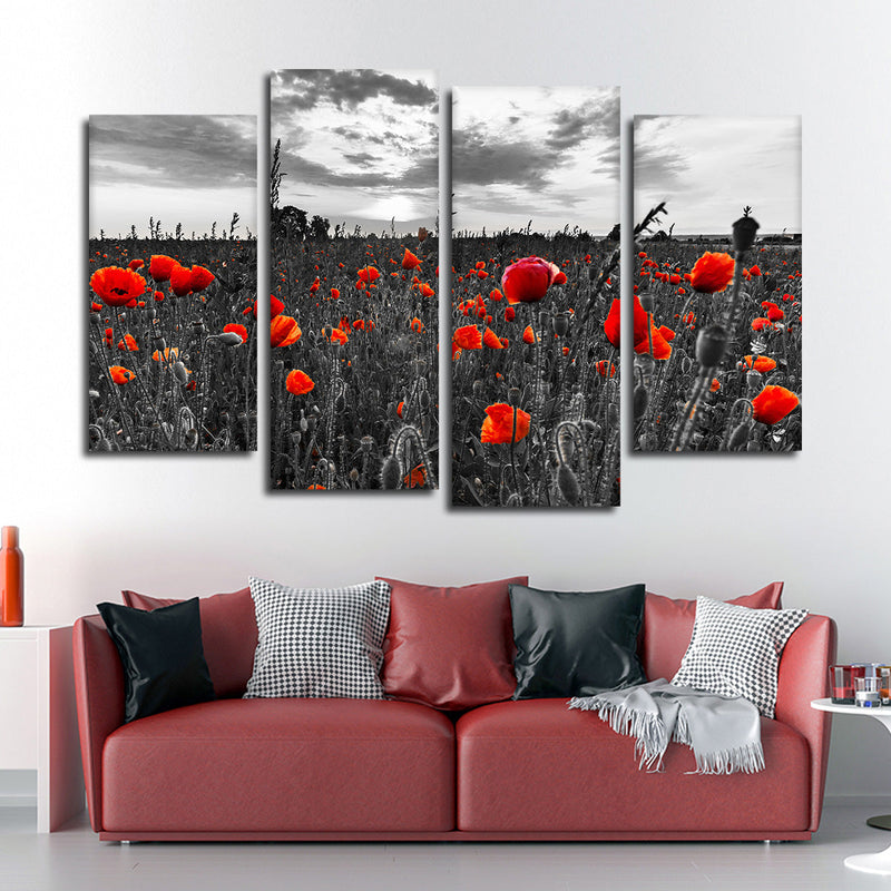 Poppy Field At Dusk Pop Wall Art