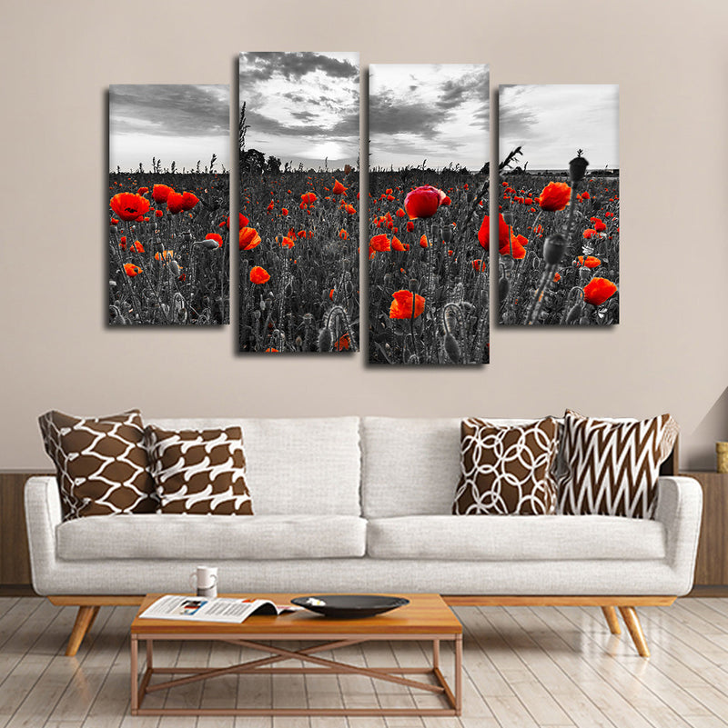 Poppy Field At Dusk Pop Wall Art