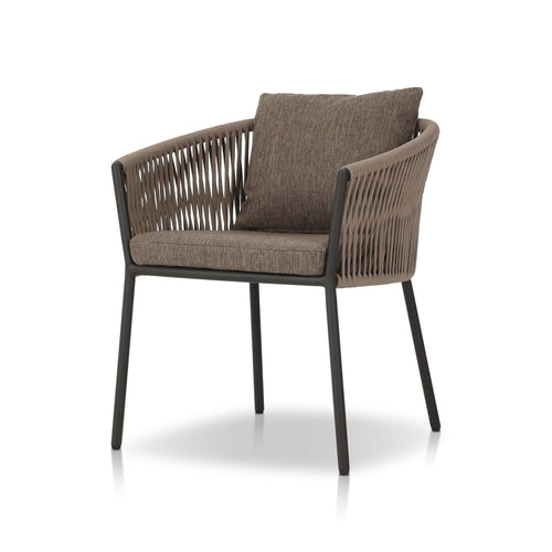 Porto Ellor Brown Outdoor Dining Chair | ready to ship!