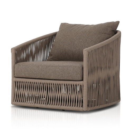 Porto Ellor Brown Outdoor Swivel Chair | shipping 6/18/2025