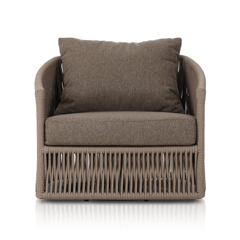 Porto Ellor Brown Outdoor Swivel Chair | shipping 6/18/2025