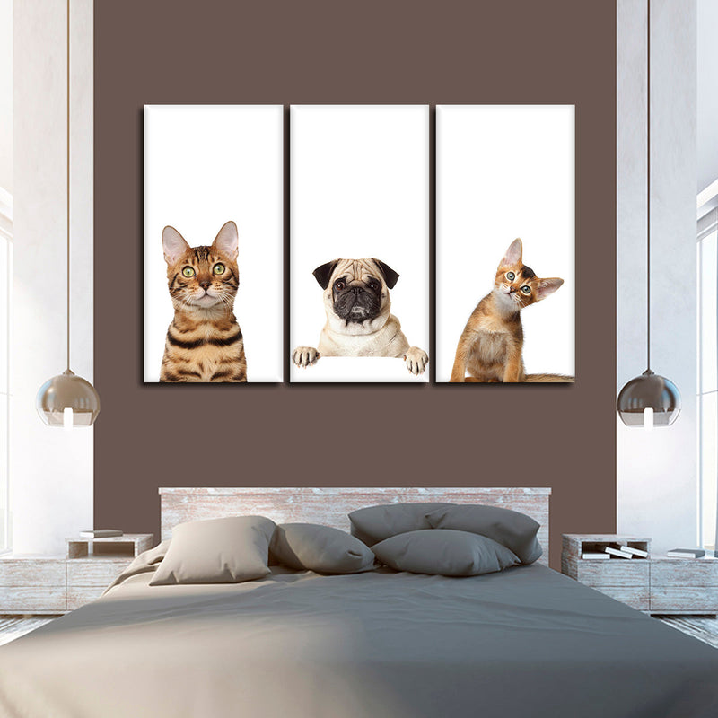 Pug And Cats Wall Art