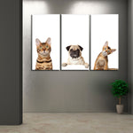 Pug And Cats Wall Art