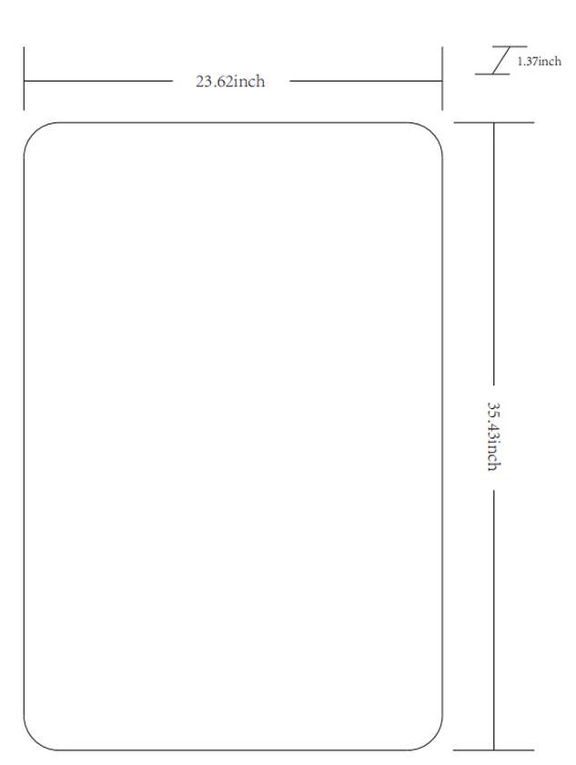 Renna Modern Black Wall Mirror
