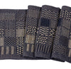 Artisan Hand Loomed Cotton Table Runner - Indigo Blocks - 18"x96"