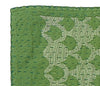 Artisan Hand Loomed Cotton Table Runner - Green Ginkgo - 18"x96"