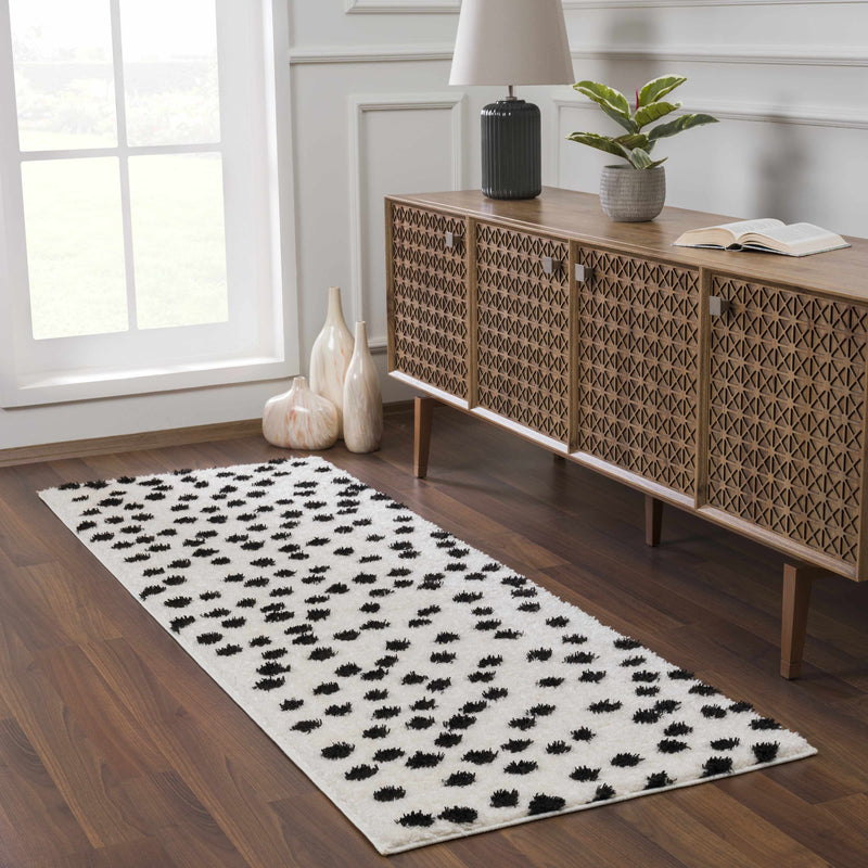 Cansu Black & White Area Rug