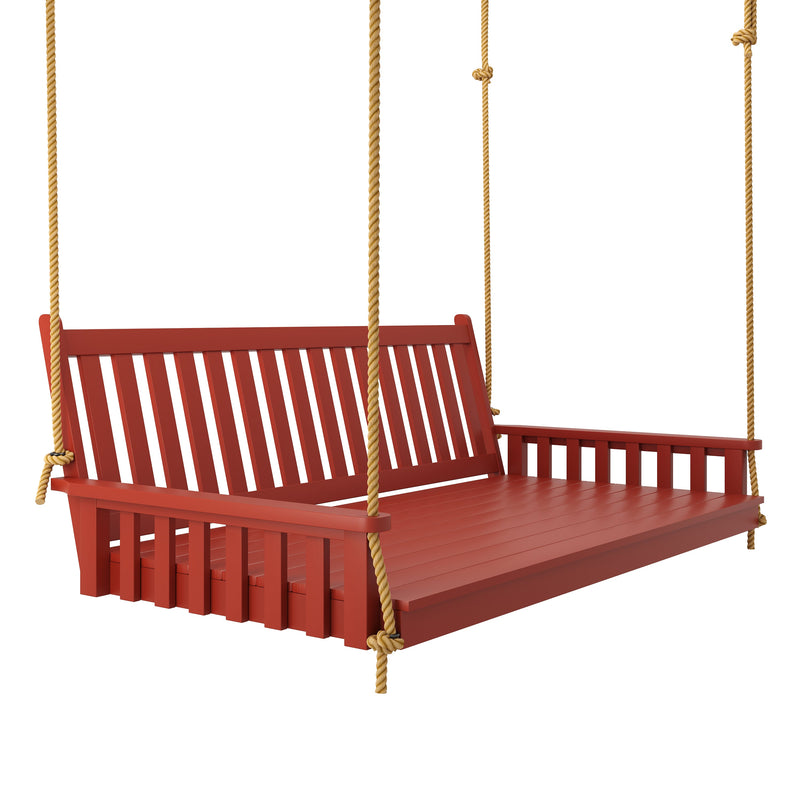 Keystone Amish Co. 4 Foot Franklin Porch Swing Bed, Tractor Red Paint