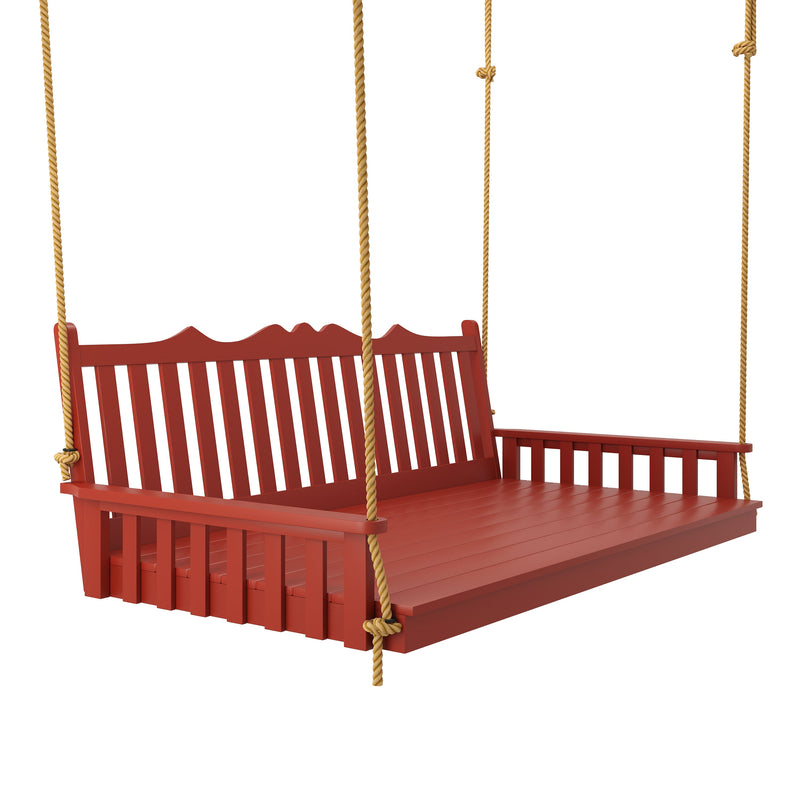 Keystone Amish Co. 4 Foot York Porch Swing Bed, Tractor Red Paint